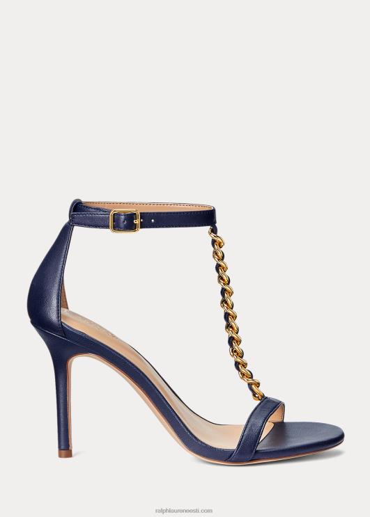 Ralph Lauren naised Kate nappa nahast sandaal PR0V9721 rafineeritud merevägi