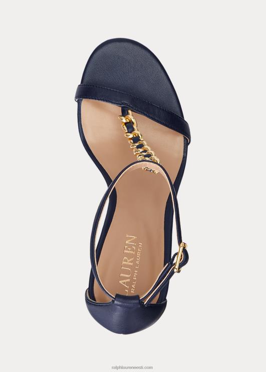 Ralph Lauren naised Kate nappa nahast sandaal PR0V9721 rafineeritud merevägi