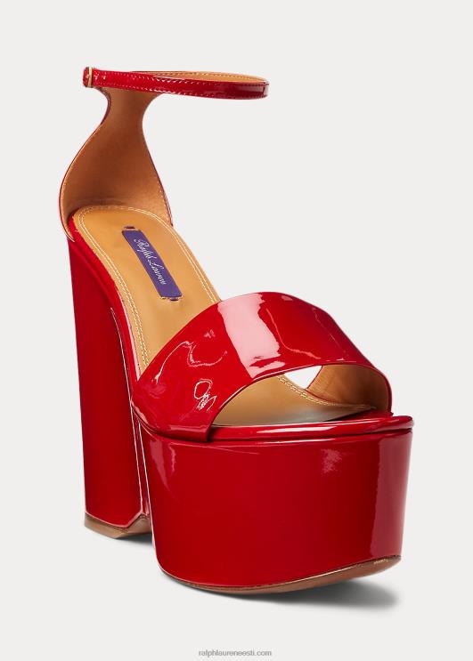 Ralph Lauren naised allston patenteeritud vasikanahast sandaal PR0V9668 rouge