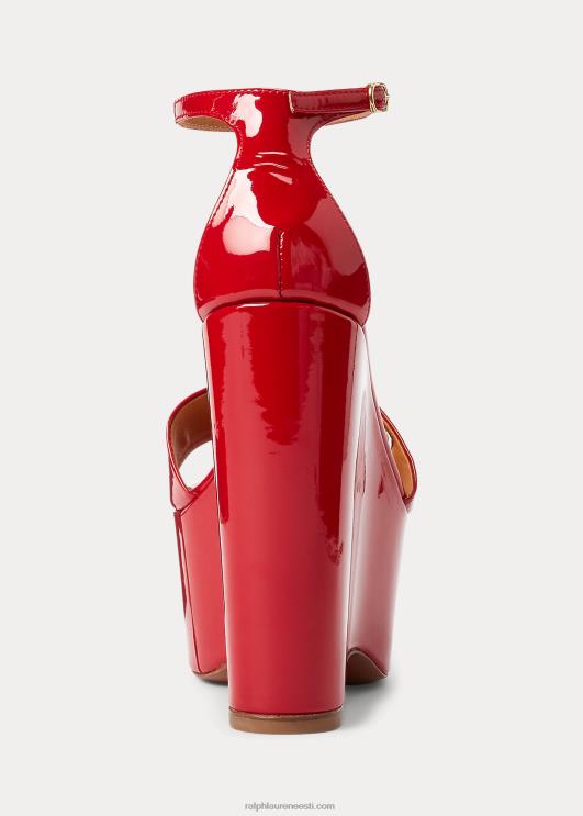 Ralph Lauren naised allston patenteeritud vasikanahast sandaal PR0V9668 rouge
