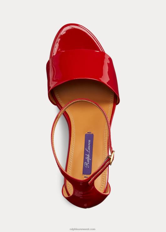 Ralph Lauren naised allston patenteeritud vasikanahast sandaal PR0V9668 rouge