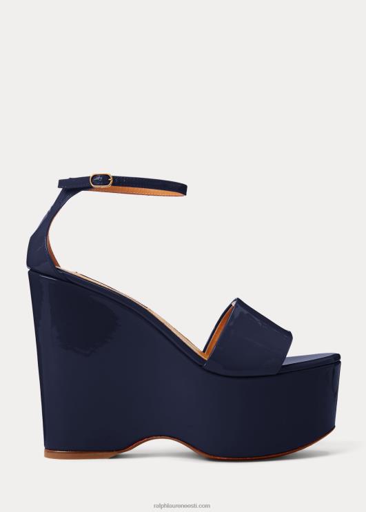 Ralph Lauren naised allston patenteeritud vasikanahast sandaal PR0V9669 merelaevastik