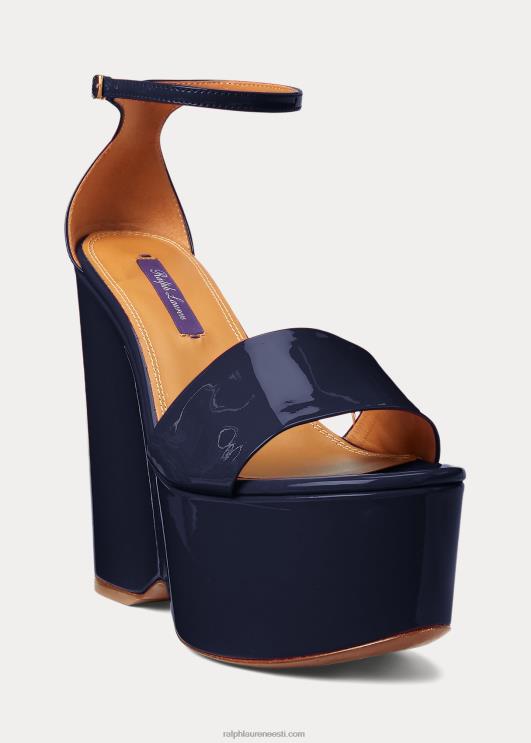 Ralph Lauren naised allston patenteeritud vasikanahast sandaal PR0V9669 merelaevastik