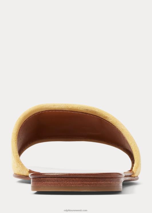 Ralph Lauren naised andela vasikas-seemisnahast liugusandaal PR0V4977 klassikaline kollane