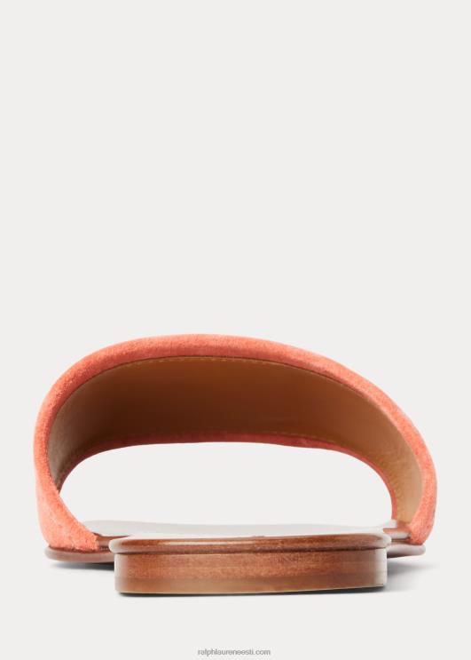 Ralph Lauren naised andela vasikas-seemisnahast liugusandaal PR0V4979 melon