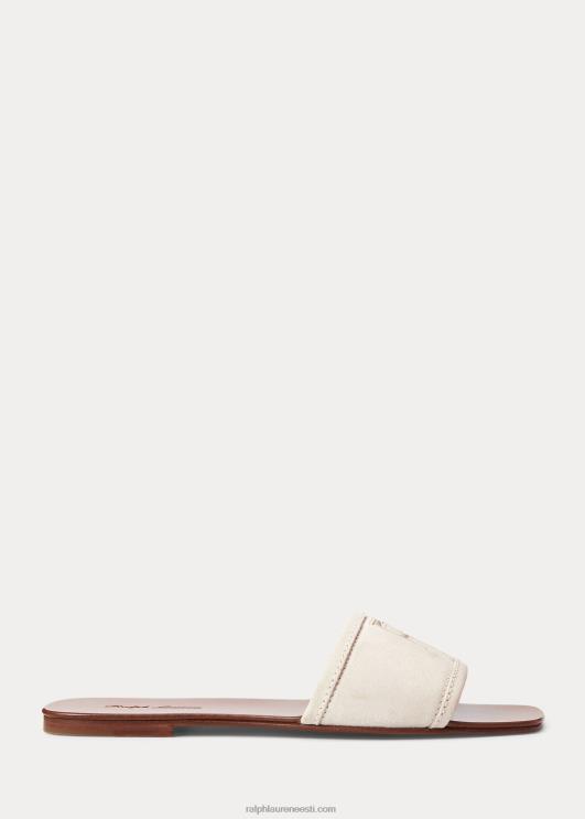 Ralph Lauren naised andela vasikas-seemisnahast liugusandaal PR0V4982 lux kreem