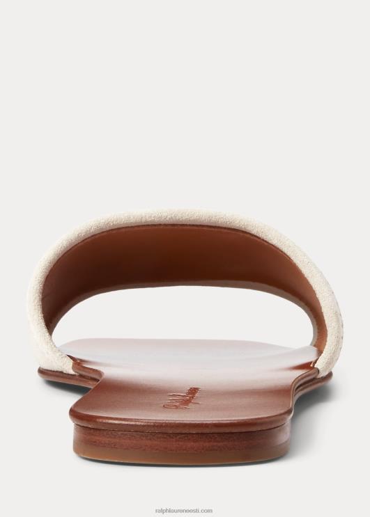 Ralph Lauren naised andela vasikas-seemisnahast liugusandaal PR0V4982 lux kreem