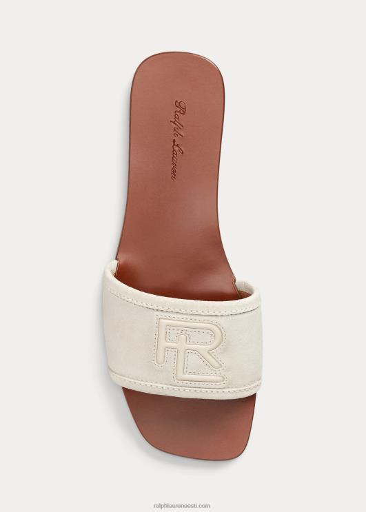 Ralph Lauren naised andela vasikas-seemisnahast liugusandaal PR0V4982 lux kreem