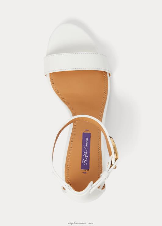 Ralph Lauren naised channing welington box vasikanahast sandaal PR0V9660 valkjas