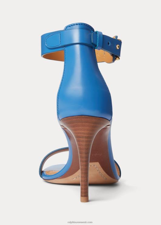 Ralph Lauren naised channing welington box vasikanahast sandaal PR0V9663 keskmine sinine