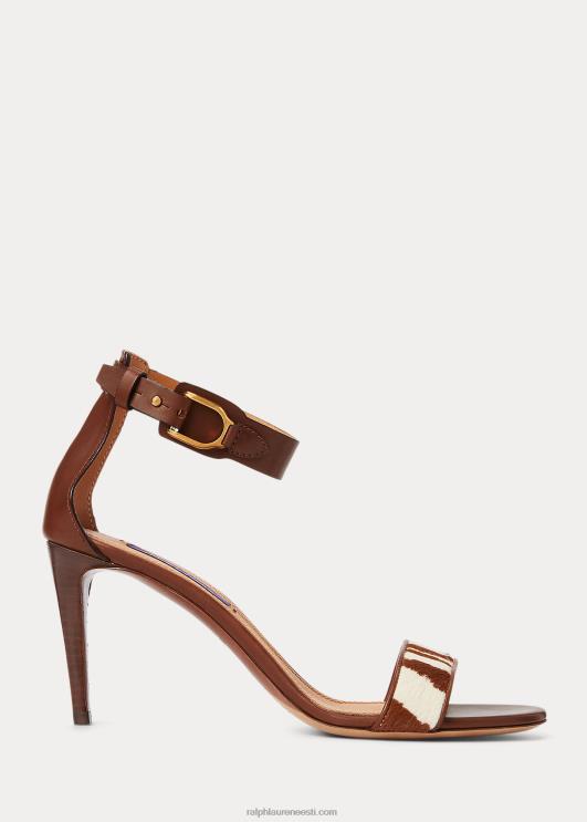 Ralph Lauren naised channing welington poleeritud sandaal PR0V9667 pruun/kreem