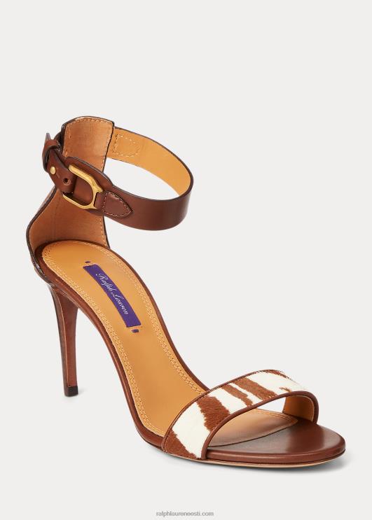 Ralph Lauren naised channing welington poleeritud sandaal PR0V9667 pruun/kreem