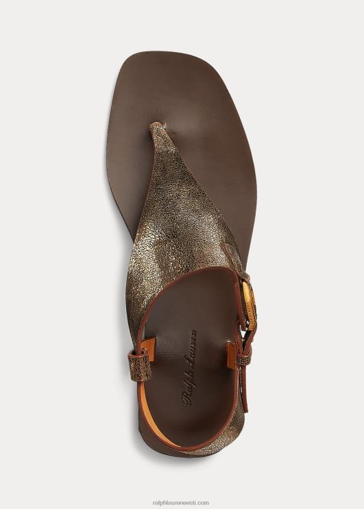 Ralph Lauren naised delancie welington metallik sandaal PR0V4975 pronksist