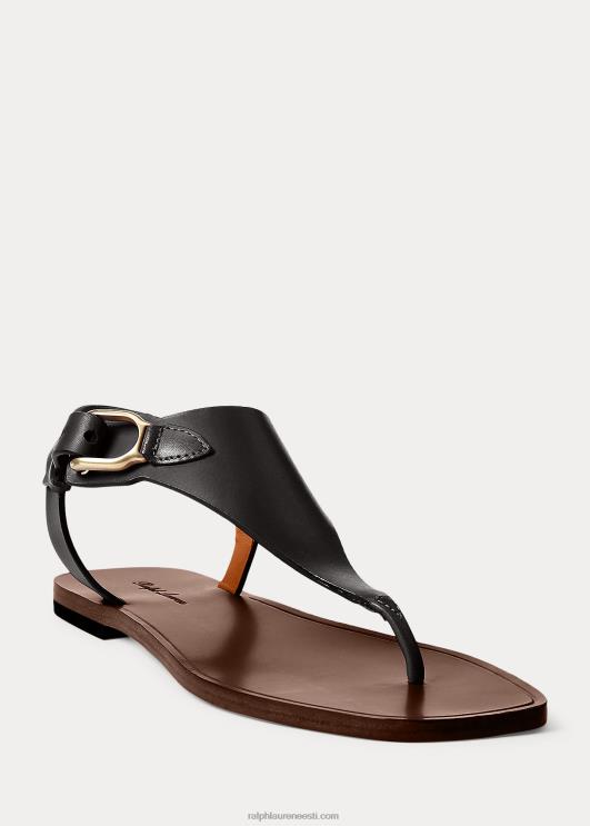 Ralph Lauren naised delancie welington vasikanahast sandaalid PR0V4974 must