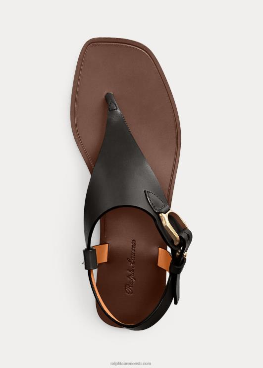 Ralph Lauren naised delancie welington vasikanahast sandaalid PR0V4974 must