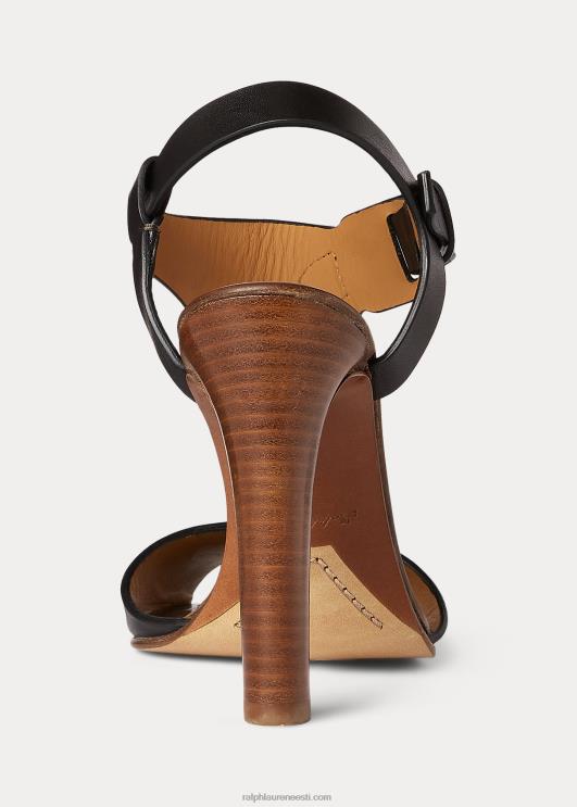 Ralph Lauren naised emilie welington vasikanahast sandaalid PR0V9646 must