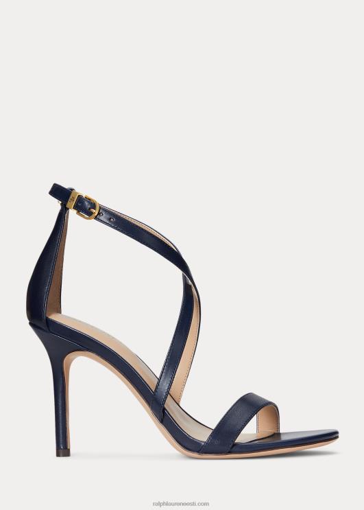 Ralph Lauren naised gabriele poleeritud nahast sandaal PR0V5002 rafineeritud merevägi