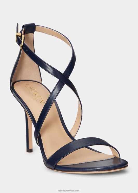 Ralph Lauren naised gabriele poleeritud nahast sandaal PR0V5002 rafineeritud merevägi