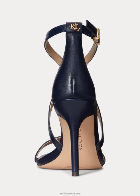 Ralph Lauren naised gabriele poleeritud nahast sandaal PR0V5002 rafineeritud merevägi