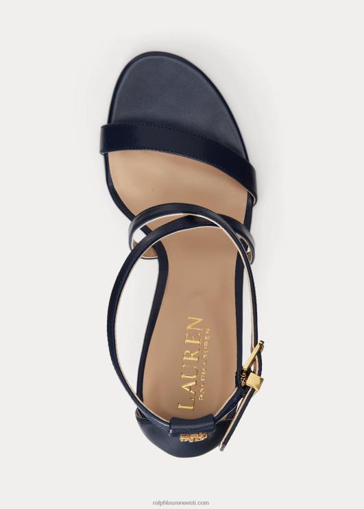 Ralph Lauren naised gabriele poleeritud nahast sandaal PR0V5002 rafineeritud merevägi