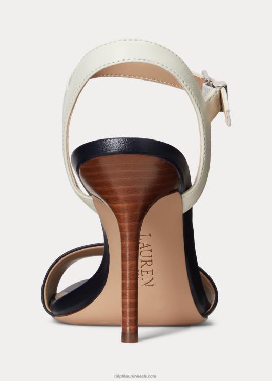 Ralph Lauren naised gwen nappa nahast sandaalid PR0V5019 merevägi/vanilje