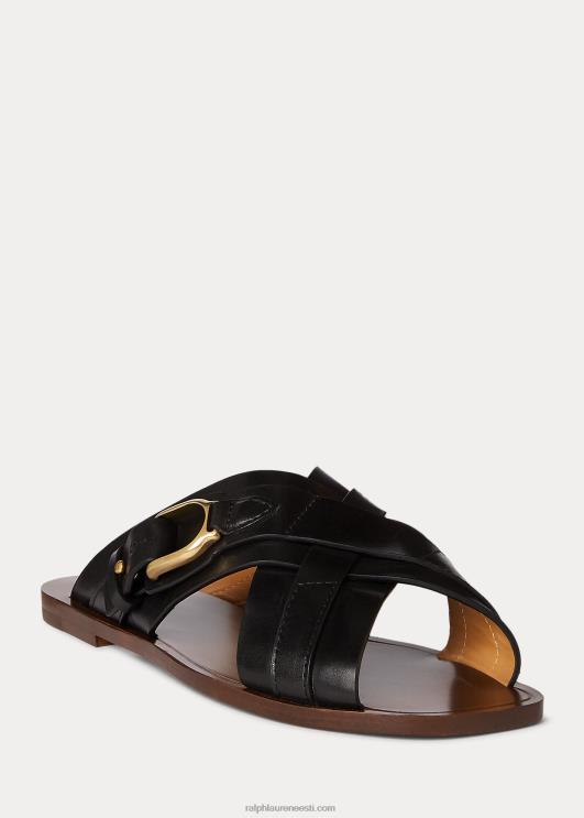 Ralph Lauren naised jacie vasikanahast jalatsi sandaal PR0V4973 must