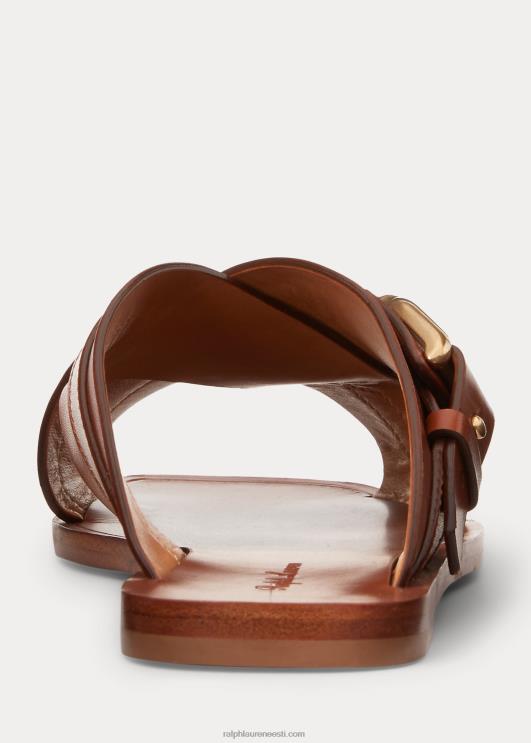 Ralph Lauren naised jacie vasikanahast jalatsi sandaal PR0V4976 rl kuld