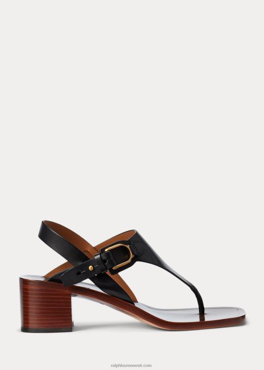 Ralph Lauren naised julie welington vasikanahast sandaalid PR0V9649 must