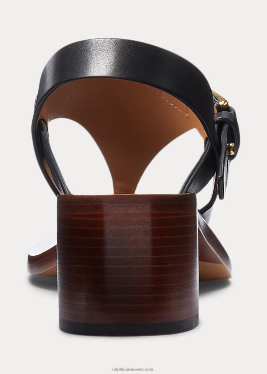 Ralph Lauren naised julie welington vasikanahast sandaalid PR0V9649 must