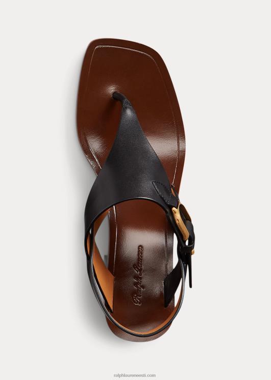 Ralph Lauren naised julie welington vasikanahast sandaalid PR0V9649 must