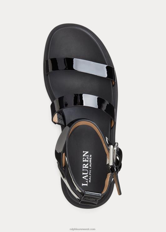 Ralph Lauren naised kayleeni lakknahast sandaalid PR0V9712 must