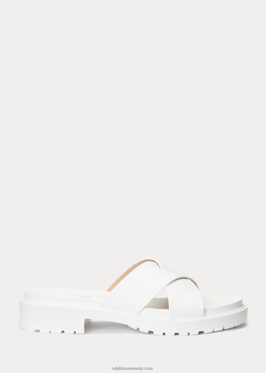 Ralph Lauren naised kelsie nappa nahast sandaal PR0V9596 lumivalge