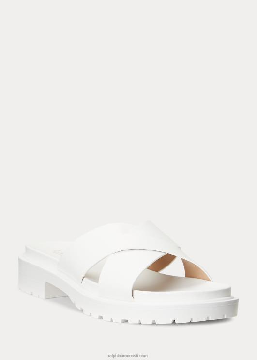 Ralph Lauren naised kelsie nappa nahast sandaal PR0V9596 lumivalge