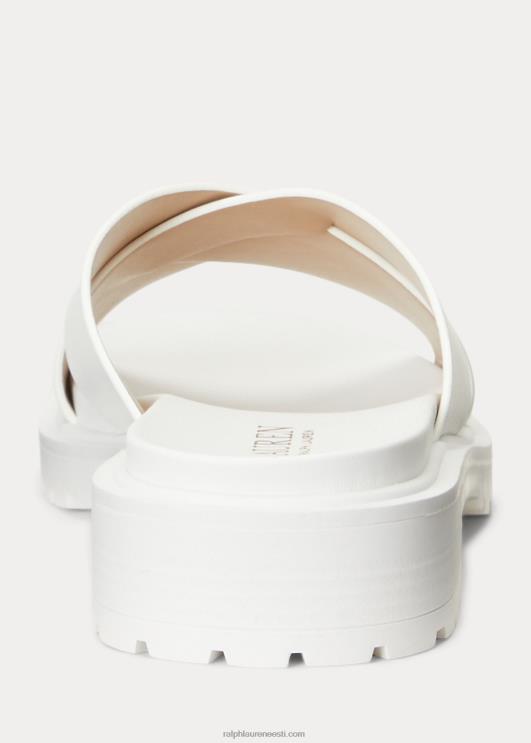 Ralph Lauren naised kelsie nappa nahast sandaal PR0V9596 lumivalge