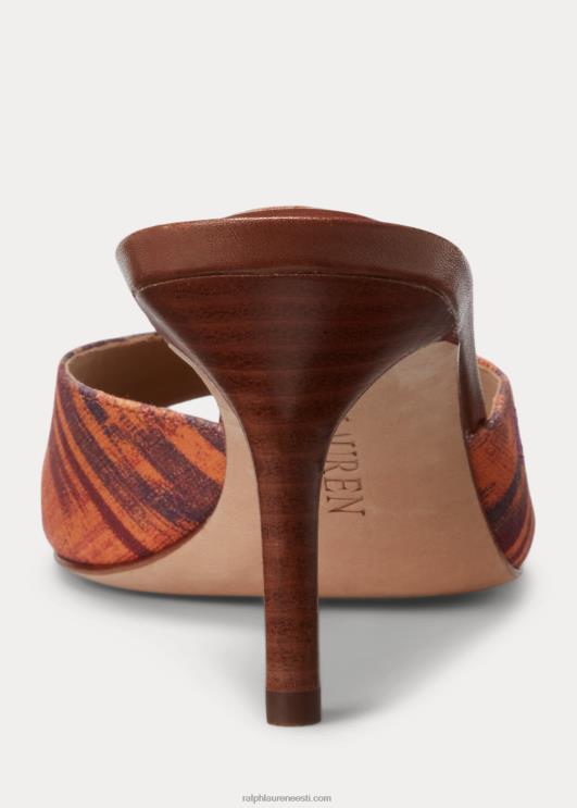 Ralph Lauren naised lyanna geo-print lõuendi sandaal PR0V5009 punane multi