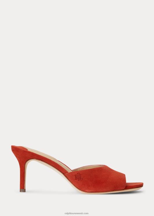 Ralph Lauren naised lyanna seemisnahast sandaal PR0V5027 punane päikesekivi