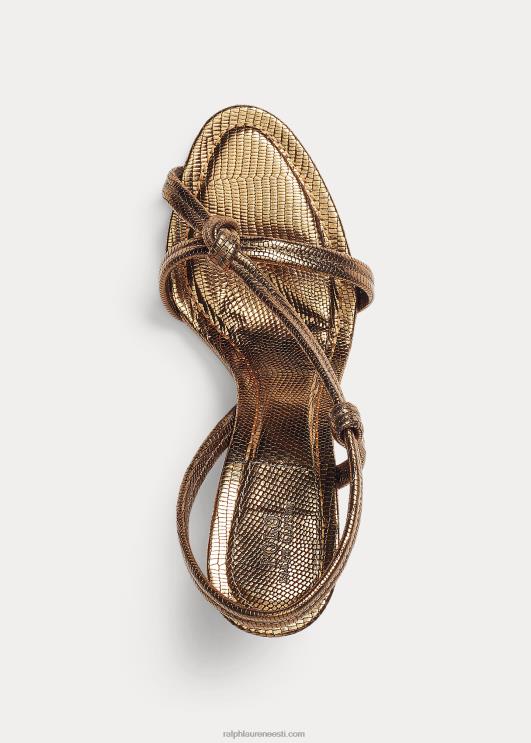 Ralph Lauren naised metallist vasikanahast sõlmitud sandaal PR0V5108