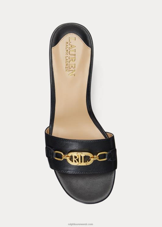 Ralph Lauren naised roxanne nappa nahast sandaalid PR0V5014 must