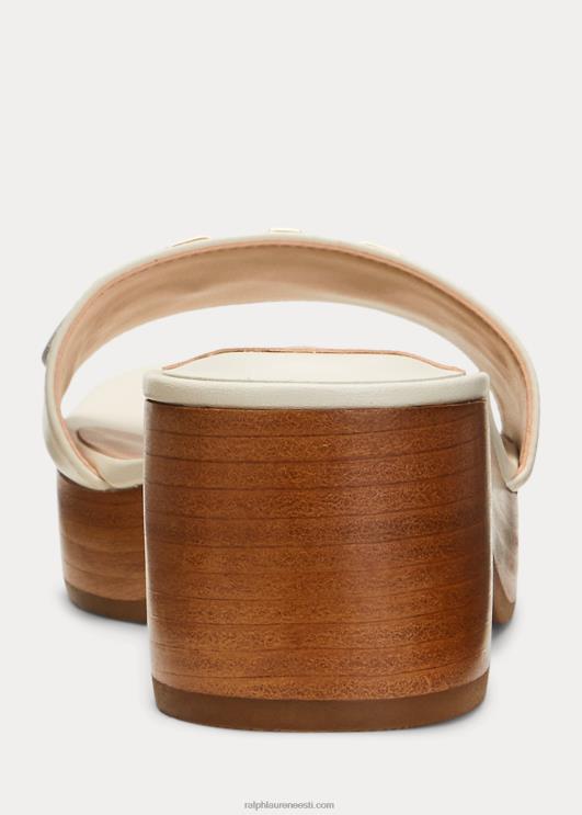 Ralph Lauren naised roxanne nappa nahast sandaalid PR0V5025 vanilje