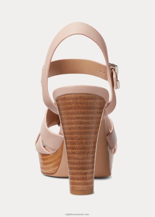 Ralph Lauren naised soffia nappa nahast sandaalid PR0V5022 heleroosa