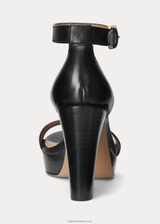 Ralph Lauren naised sylvia poleeritud nahast sandaal PR0V5021 must