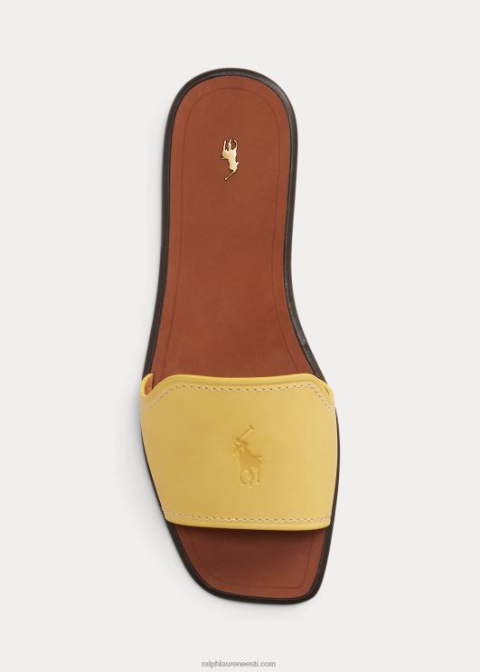 Ralph Lauren naised vachetta nahast liugsandaal PR0V4970 limone