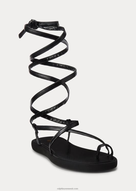 Ralph Lauren naised varba rihmaga nöörsandaal PR0V4964 must