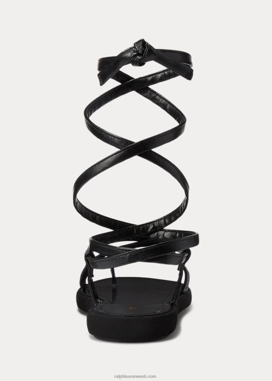 Ralph Lauren naised varba rihmaga nöörsandaal PR0V4964 must