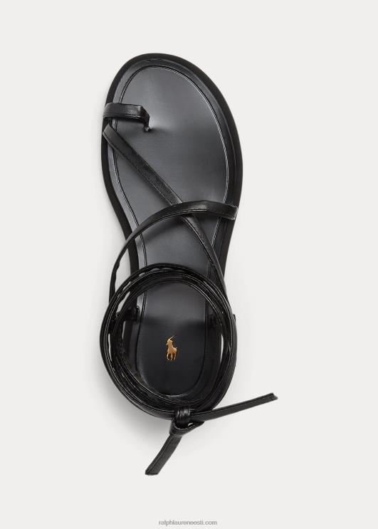Ralph Lauren naised varba rihmaga nöörsandaal PR0V4964 must
