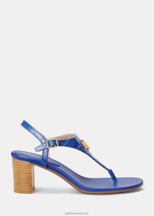 Ralph Lauren naised westcott ii reljeefsed nahast sandaalid PR0V5011 sinine saturn