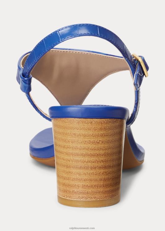 Ralph Lauren naised westcott ii reljeefsed nahast sandaalid PR0V5011 sinine saturn