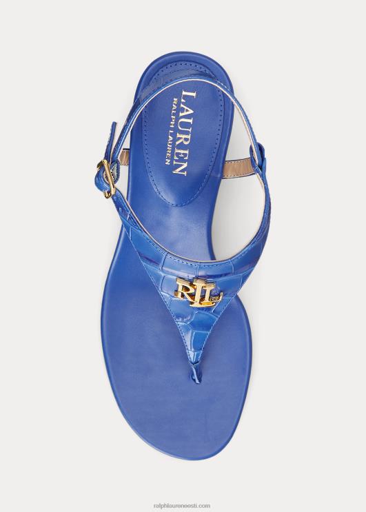 Ralph Lauren naised westcott ii reljeefsed nahast sandaalid PR0V5011 sinine saturn