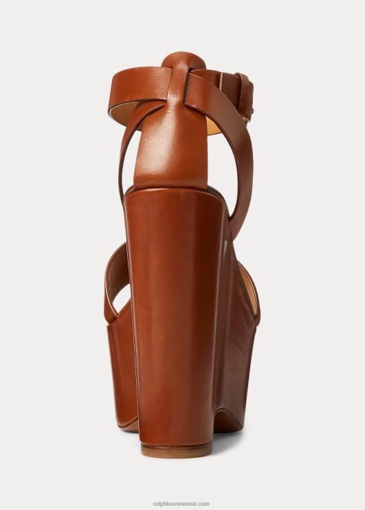 Ralph Lauren naised zadie poleeritud vasikanahast sandaal PR0V9670 rl kuld