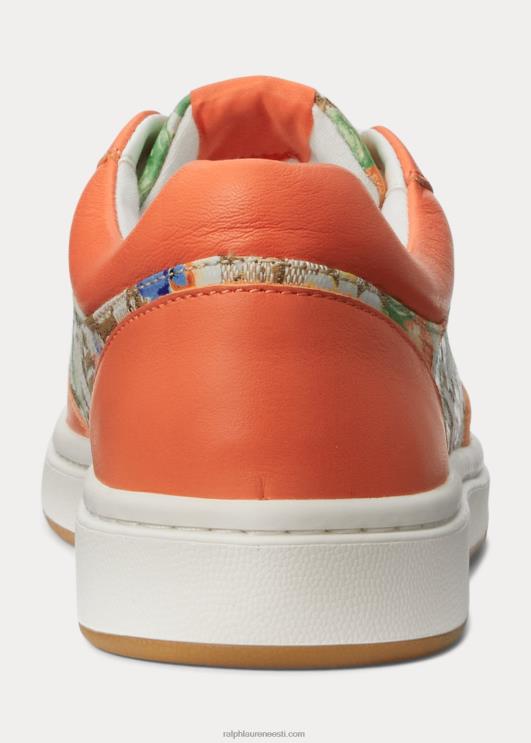 Ralph Lauren naised hailey lillelise monogrammiga žakaarmadratsist tossud PR0V5128 khaki/portside korall